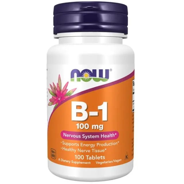 Now Foods Βιταμίνη Β1 100mg 100 ταμπλέτες