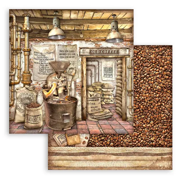 Χαρτιά scrapbooking 10τεμ, 30.5×30.5cm Stamperia, Coffee and Chocolate 3