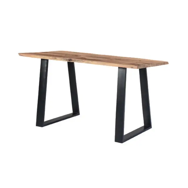 Τραπέζι LIZARD SLIM 140x80x75cm Ακακία Φυσικό/Μεταλλική Μαύρο
