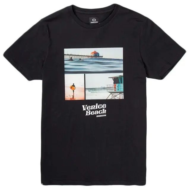 Emerson Men s T-Shirt (201.EM33.95-Black) - Μαύρο
