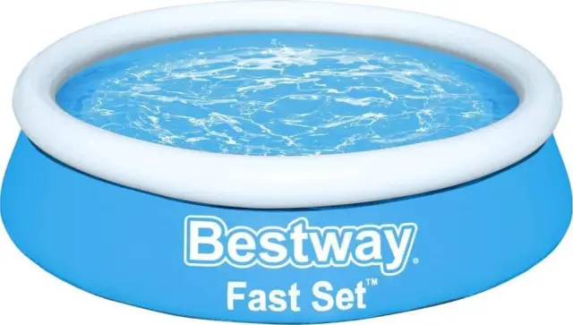 Bestway Στρογγυλή Φουσκωτή Πισίνα 183x183x51εκ. Fast Set Μπλε (57392)