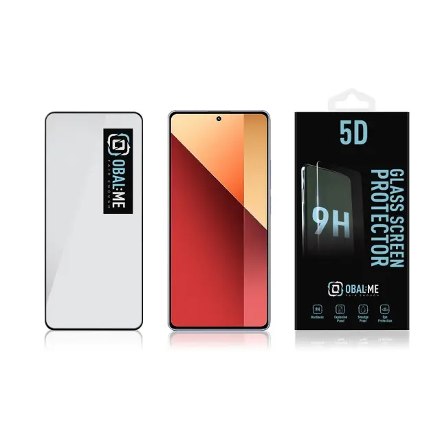 OBAL:ME 5D Glass Screen Protector for Xiaomi Redmi Note 13 Pro 4G/5G Black 3
