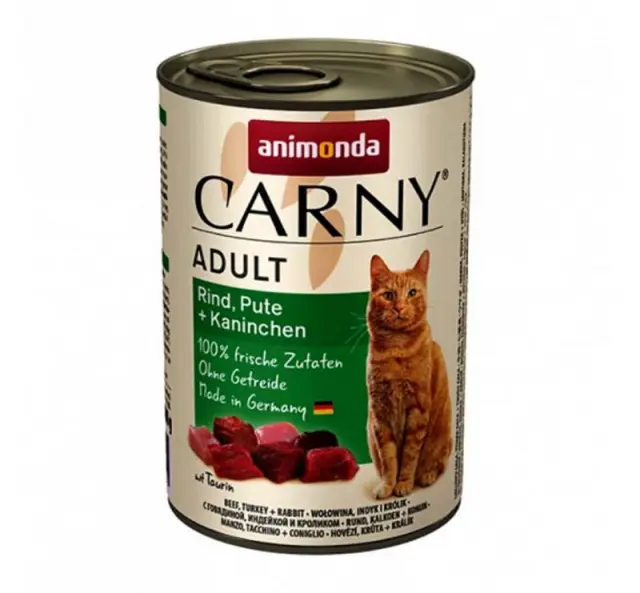 Animonda Carny Cat Adult Πατέ Με Μοσχάρι, Γαλοπούλα & Κουνέλι 400gr Μονόχρωμο