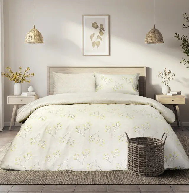 Σετ Σεντόνια 240x270 Υπέρδιπλα Kocoon Amelie Beige 100% βαμβακερόΧωρίς Λάστιχο