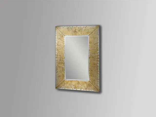 Aurora 569106 – Καθρέπτης 120x80 cm με Χρυσό Φύλλο & Λάκα MDF 2