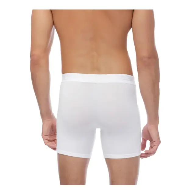 Mengear Basic Ανδρικό Βαμβακερό Long Boxer Εξωτερικό Λάστιχο 2τμχ Minerva - Λευκό - XXL 2