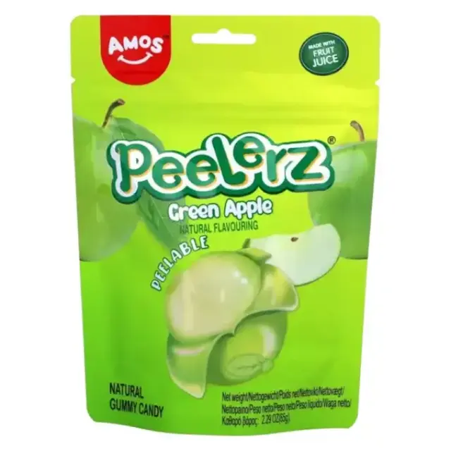 AMOS Peelerz Gummy Green Apple Cube 46g