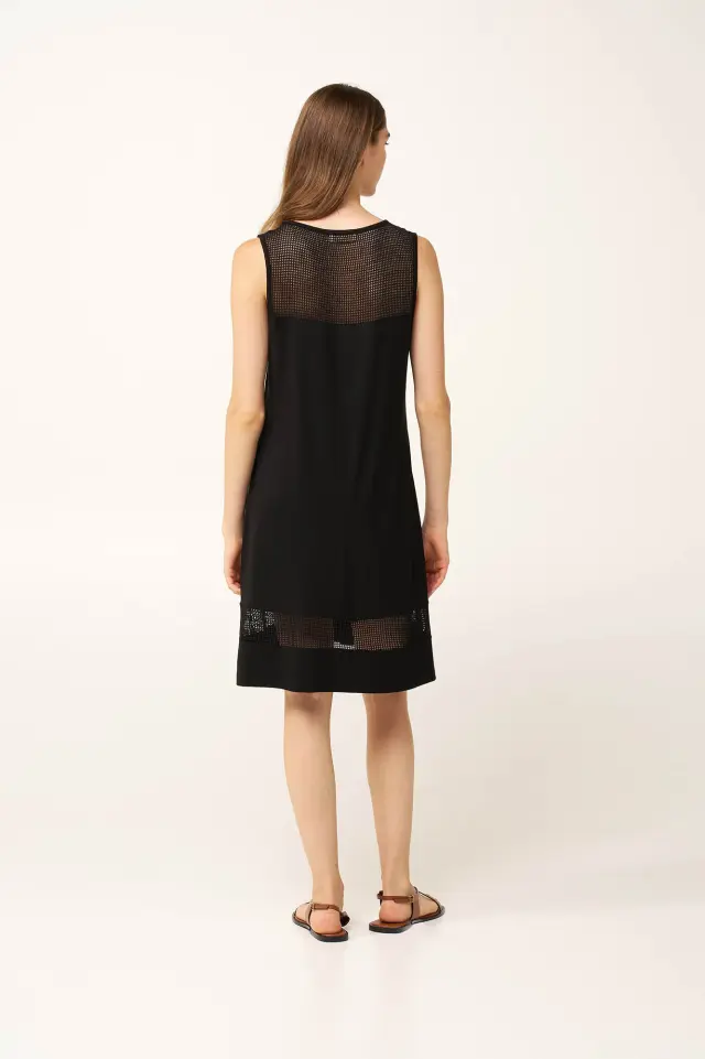 Αμάνικο Καλοκαιρινό Φόρεμα Viscose Vamp 24512 BLACK 2