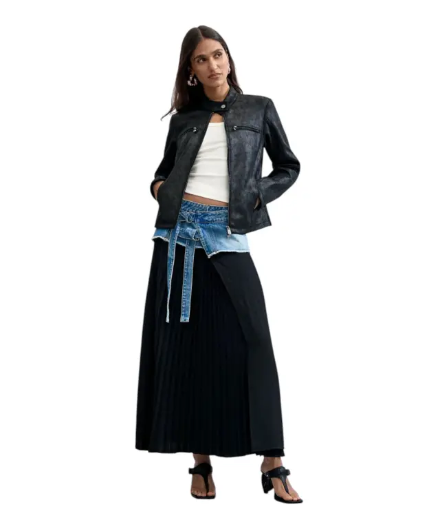 Desigual - Γυναικείο Τζάκετ Bikercy 26WWEW09-2000 Μαύρο 3