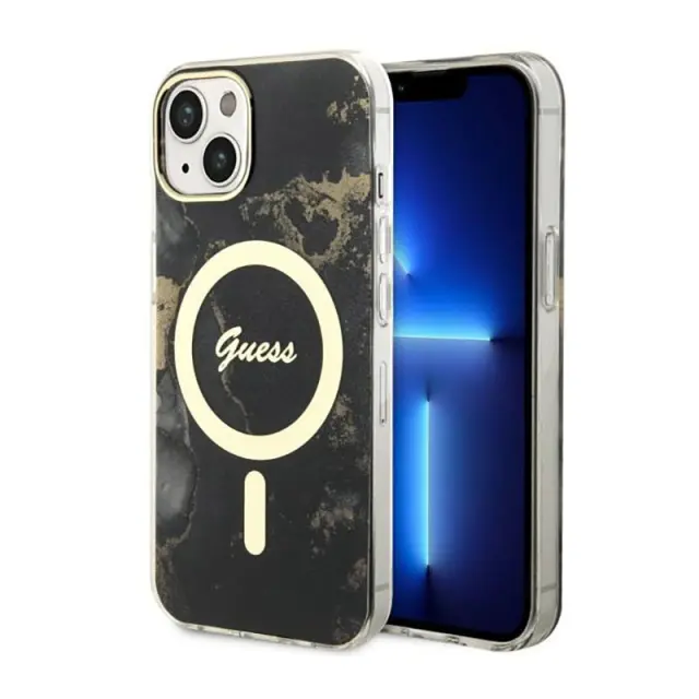 Guess Marble Back Cover Πλαστικό / Σιλικόνης Ανθεκτικό Χρυσό (iPhone 14 Plus)