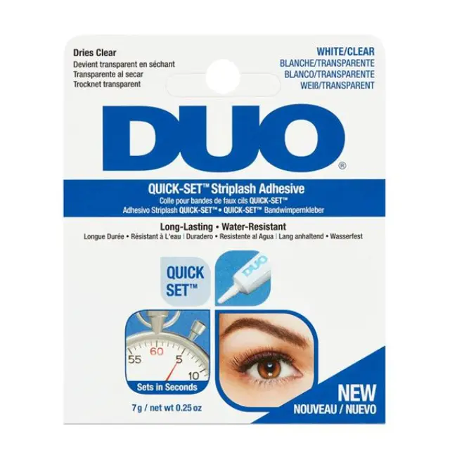 Duo Quick Set Clear Eyelash Adhesive Διάφανη Κόλλα Βλεφαρίδων Για Strip Και Μεμονωμένες Βλεφαρίδες 7g