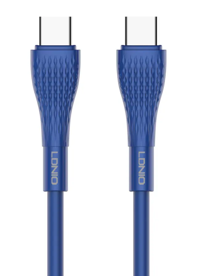 LDNIO καλώδιο USB-C σε USB-C LC672C, 65W PD, 2m, μπλε