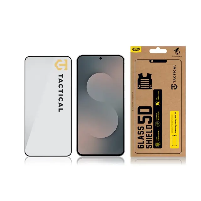 Tactical Glass Shield 5D for Samsung Galaxy S25 FE Black 3