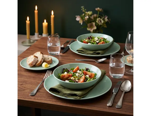 Σετ Πιάτων Secret De Gourmet Colorama Mint - 18 τεμάχια 154520L