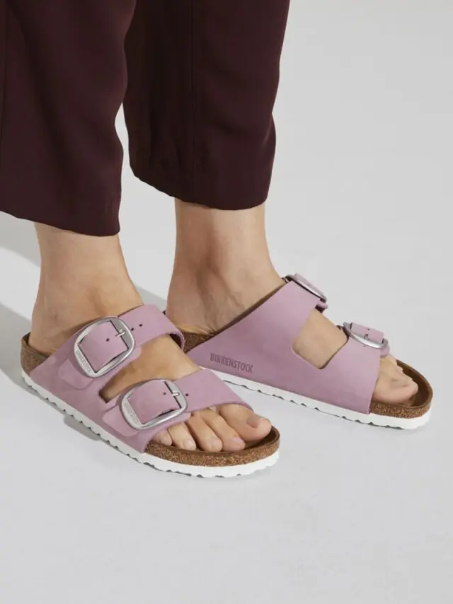 Birkenstock Πέδιλα Γυναικείο δέρμα Nubuck Ροζ BIR/ARIZONA BIG BUCKLE 1022161 ORCHID 2