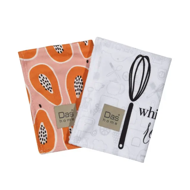 Πετσέτες Κουζίνας Σετ 2 Τεμ 40Χ65 Microfiber Das Home 0636 Πολύχρωμο 2