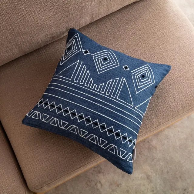 Μαξιλαροθήκη Διακόσμησης Gofis Home Edna 43x43 Blue Jean 162/01 3