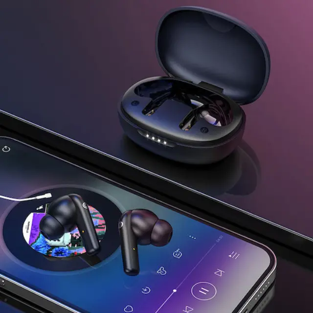 Hoco ES54 Gorgeous In-ear Bluetooth Handsfree Ακουστικά με Θήκη Φόρτισης Μαύρα 2