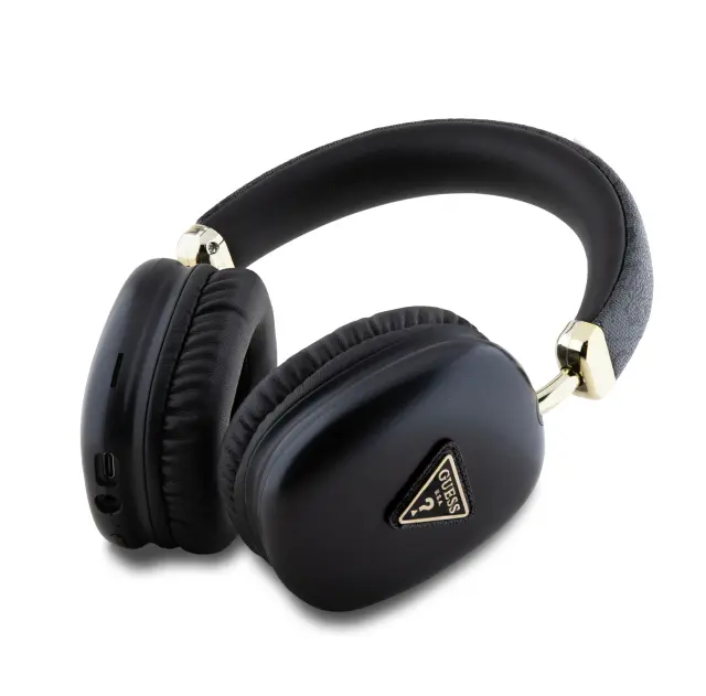 Guess PU Leather 4G Triangle Logo Wireless Headphone Black 2