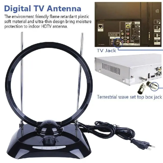 Φορητή ψηφιακή κεραία τηλεόρασης - Digital HDTV Antenna TV Receiver DVB-T-FD-O 61054 3