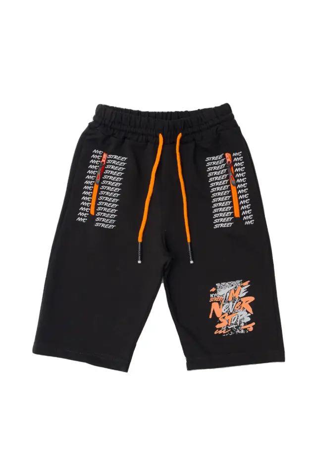 Shorts Kid Street Nyc Μαύρο