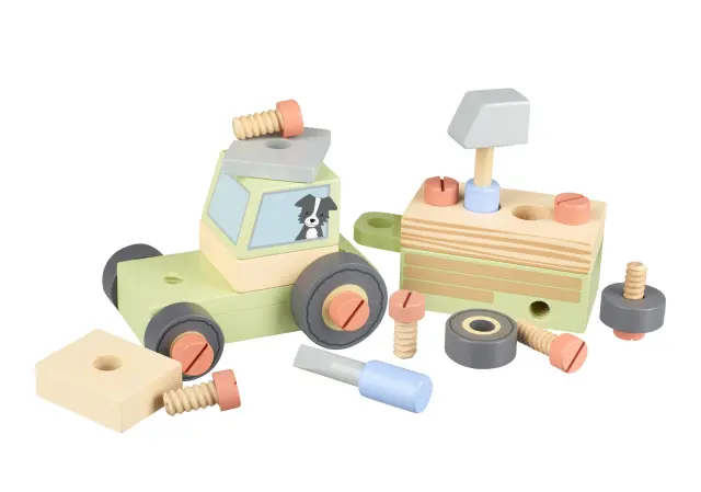 Τρακτέρ με Εργαλεία Farmyard Orange Tree Toys