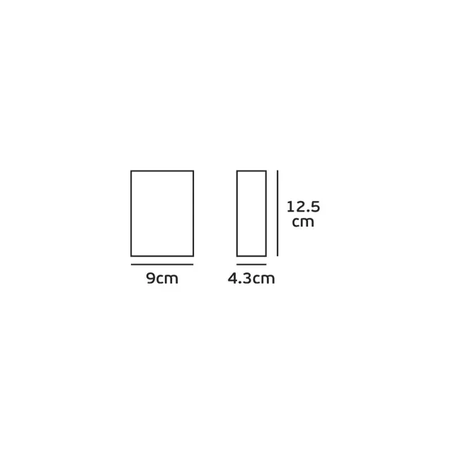 Nek Φωτιστικό Led τοίχου Up/down 8W 3000K IP54 4.3x12.5x9cm λευκό Άσπρο 2
