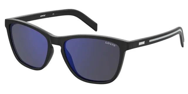 Levi’s Men’s Sunglasses with Black Frame and Gray Lens Blue Mirror LV5027/S 807/XT