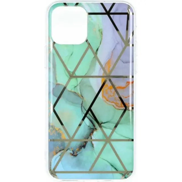 Cosmo Marble Silicone Case Θήκη Σιλικόνης Για Apple iPhone 12 Pro Max - Πράσινο/Μπλε Μάρμαρο OEM