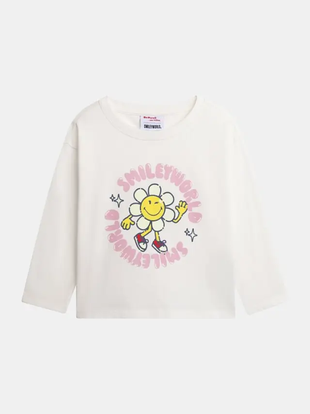 Παιδική Μπλούζα για Κορίτσια Smiley Tee ΛΕΥΚΟ