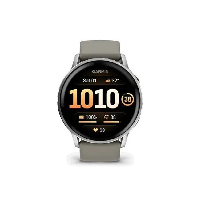 Garmin Venu 4 3.56 cm (1.4") AMOLED 45 mm Digital 454 x 454 pixels Touchscreen Silver Wi-Fi GPS (satellite)