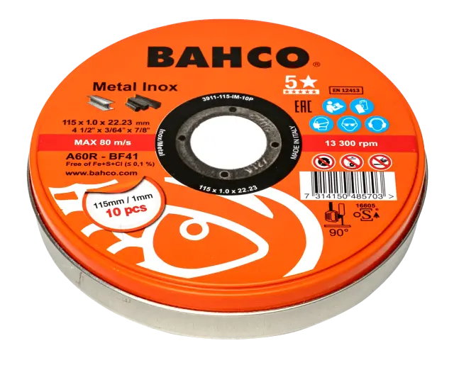 BAHCO 391-T41_IM - Λειαντικος δίσκος κοπής υψηλής απόδοσης γενικής χρήσης για Inox & Μέταλλο 2