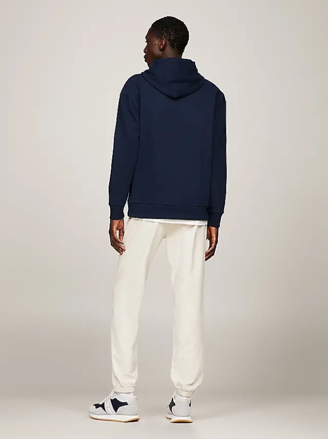 Tommy Hilfiger - Signature Ανδρικό Φούτερ με Κουκούλα DM0DM17990-C1G Μπλε Ναυτικό - S 3