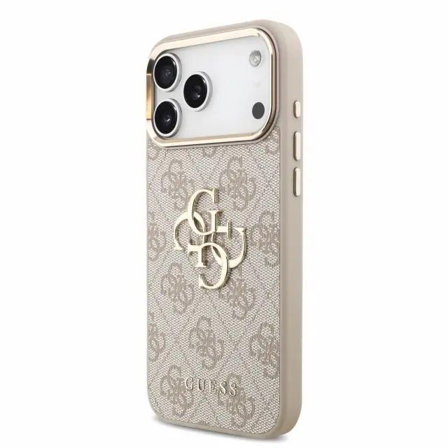 Guess PU 4G Metal Logo Strap Case for iPhone 18 Pro Max Pink 3