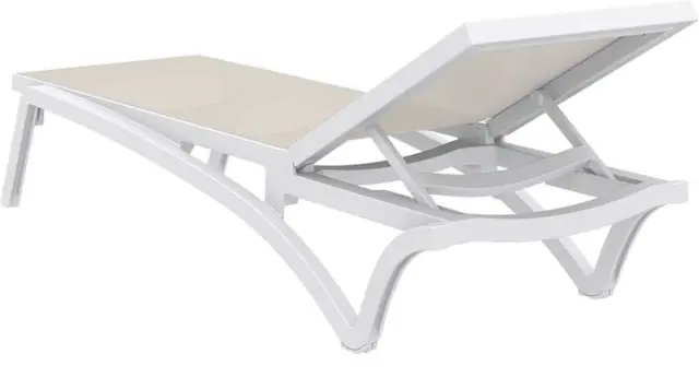 Ξαπλώστρα PACIFIC Dove Grey PP/Textilene 193x68x35cm 3
