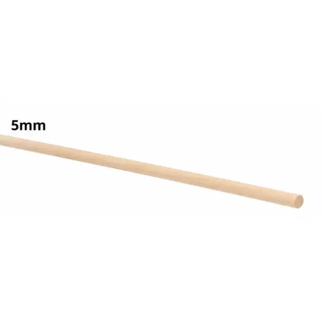 Ξύλινη Καβίλια Στρογγυλή Ø5mm - 100cm - 1τεμ (Εύθραυστο-Παραλαβή απ'το Κατάστημα)
