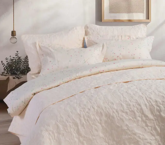 ΚΟΥΒΕΡΛΙ ΥΠΕΡΔΙΠΛΟ ZINOVIA 230X240 NEF-NEF HOMEWARE VANILLA