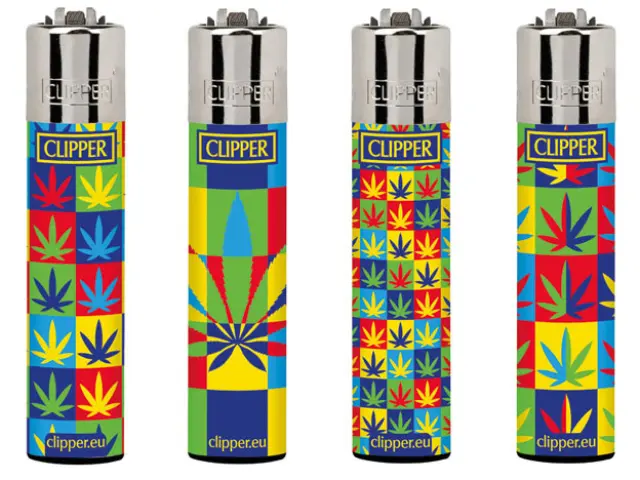 Clipper Αναπτήρας Μεγάλος - Pop Art Leaves