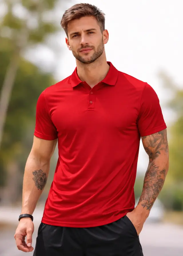 Μπλούζα Polo Noshame® Κόκκινη Dry Fit - 112624 - XXL