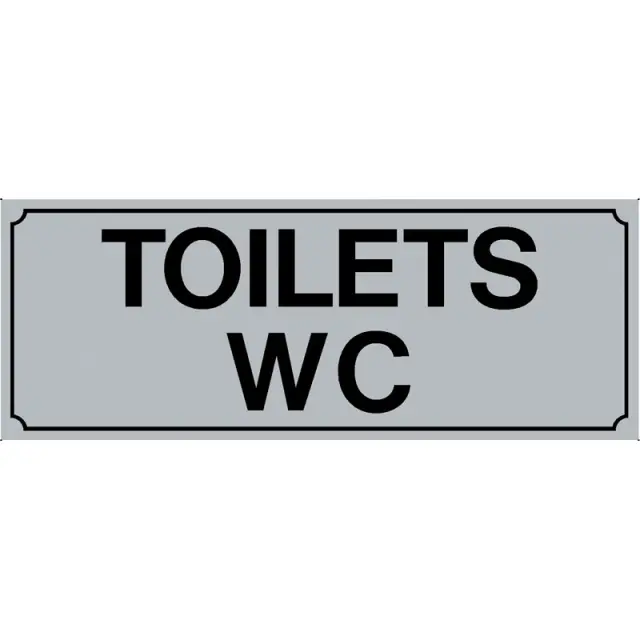 Πινακίδα Σήμανσης Toilets WC 75x200mm