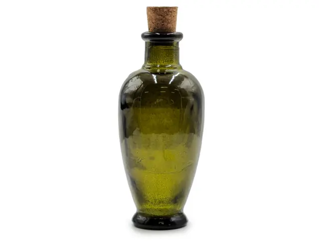Διακοσμητικό Μπουκάλι με πώμα Glass Drops Castilla (5621DB615) Aπό 100% ανακυκλωμένο γυαλί, Xωρητικότητας 250ml, Διαστάσεων Ø 7 x Υ 15 cm, Khaki Olive 5621DB615 2