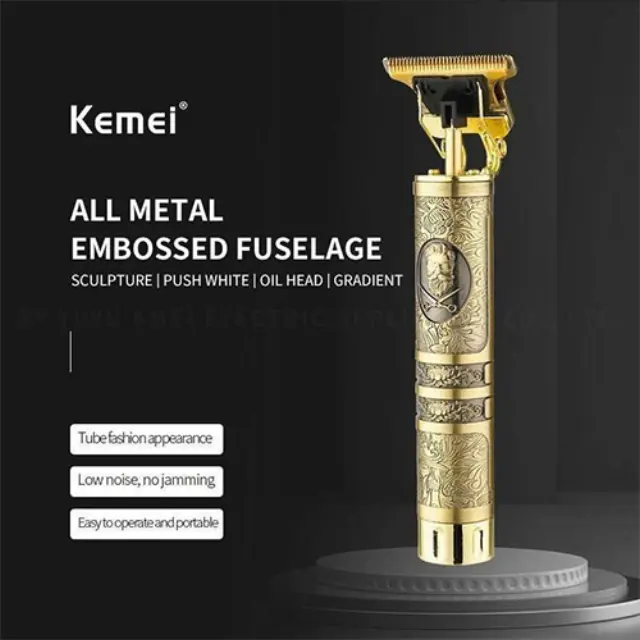 Kemei Επαναφορτιζόμενη Κουρευτική Μηχανή Χρυσή KM-228 3