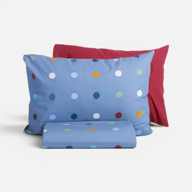 Σετ Παπλωματοθήκη Παιδική Μονή Dots Blue 160x240 Nef Nef Homeware, 100% BAMBAKI - BLUE (040909)