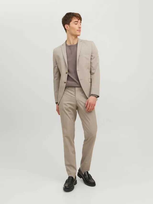 JPRSOLARIS CHECK TROUSER SN White Pepper - 50 2