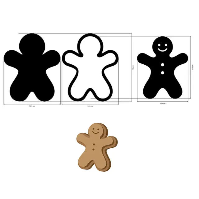 Διακοσμητικά σχέδια MDF, Stamperia, Candy Christmas, Gingerbreads 2