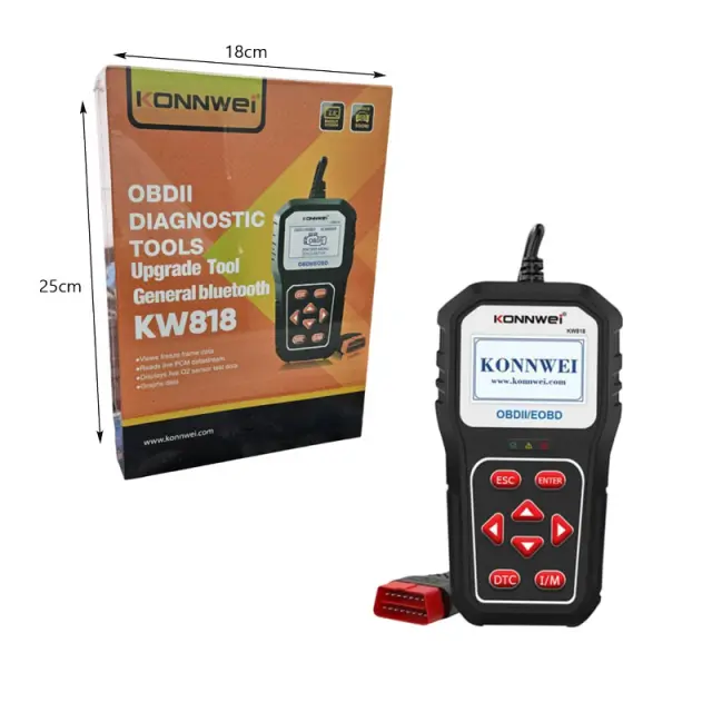 KONNWEI Διαγνωστικό Εργαλείο OBDII/EOBD για Αυτοκίνητα Με Οθόνη & Πλήκτρα Ελέγχου KW818 - OBDII Diagnostic Tools 081230 2