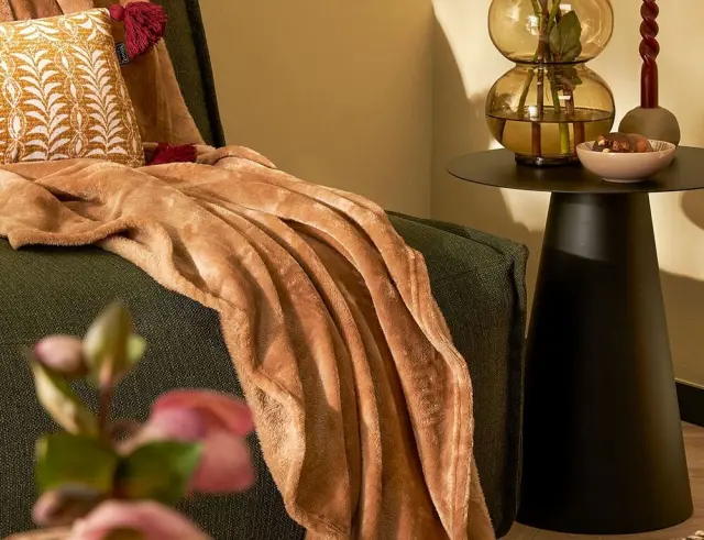 Κουβέρτα Famke In The Mood Collection με διαστάσεις 180x130cm - Light Brown 1132798