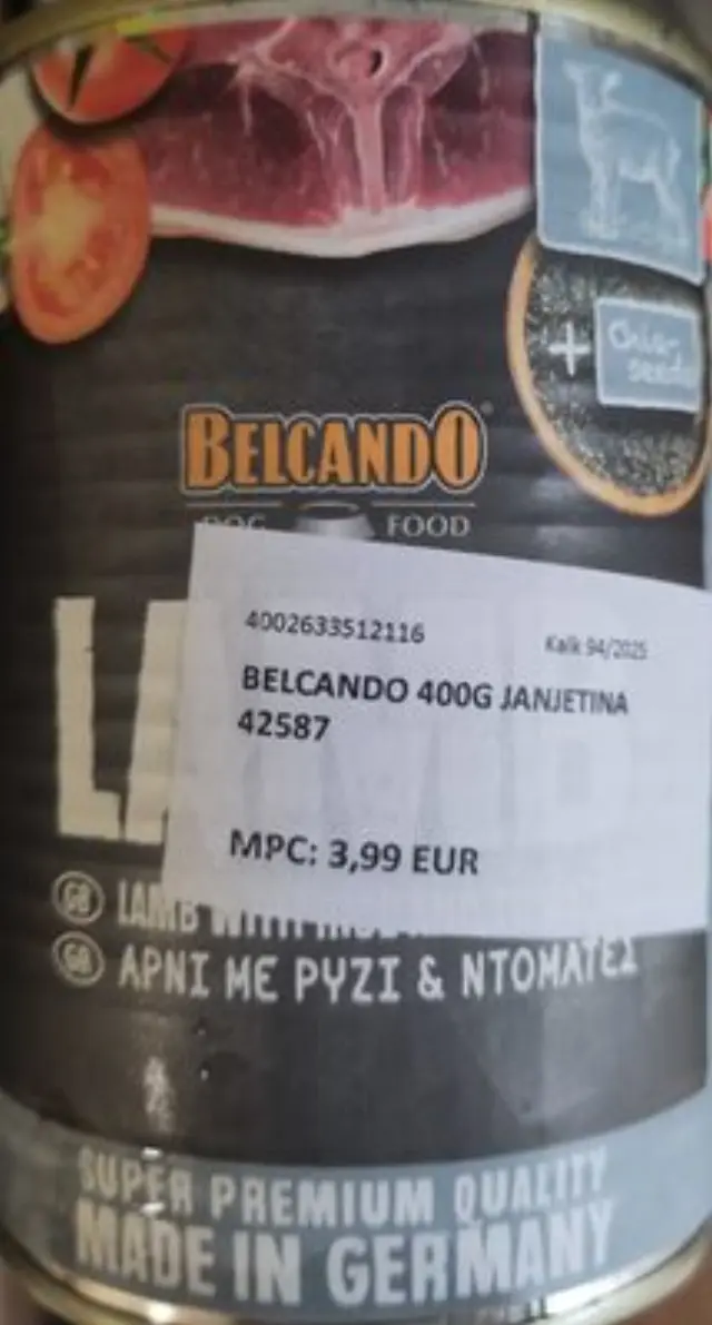 Belcando Υγρή Τροφή Σκύλου με Αρνί και Ρύζι σε Κονσέρβα 400gr