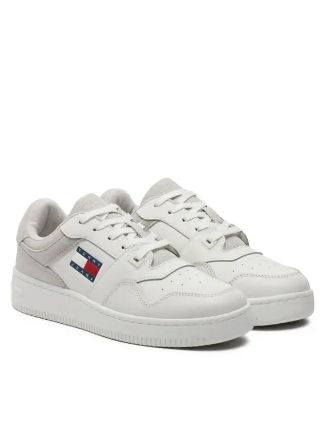 Tommy Hilfiger - Γυναικεία Sneakers Retro Basket Mix EN0EN02653-P06 Λευκό 2