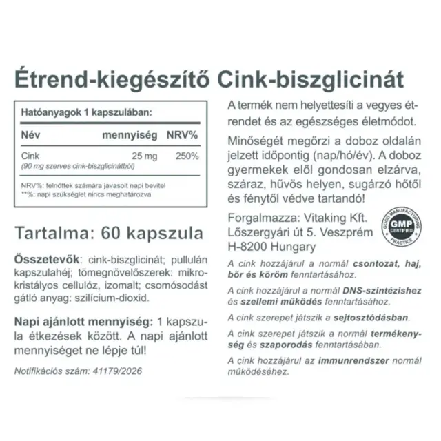 Vitaking Zinc Bisglycinate 25 mg 2